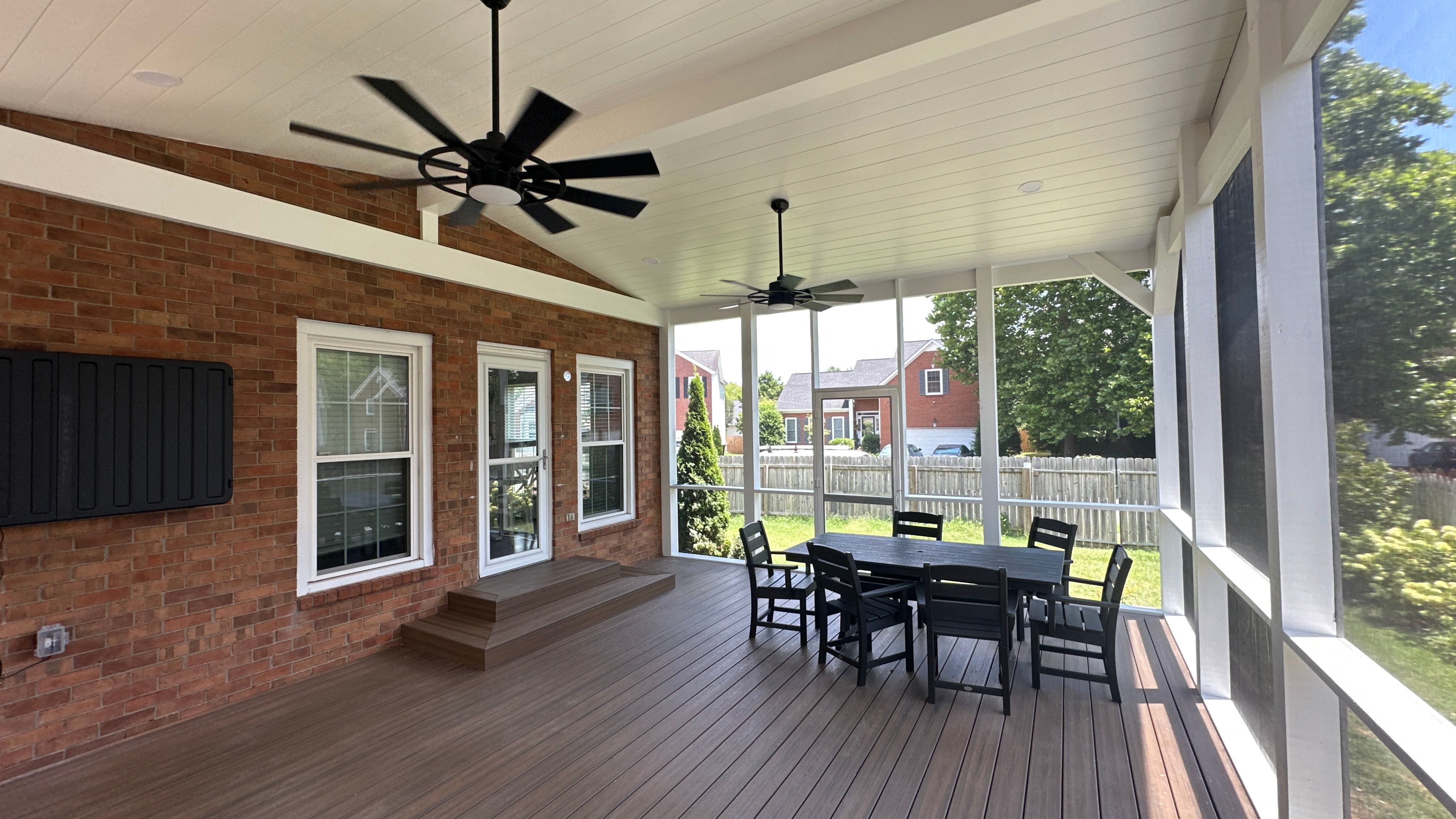 Screened In Porch Build in Franklin by Music City Improvements