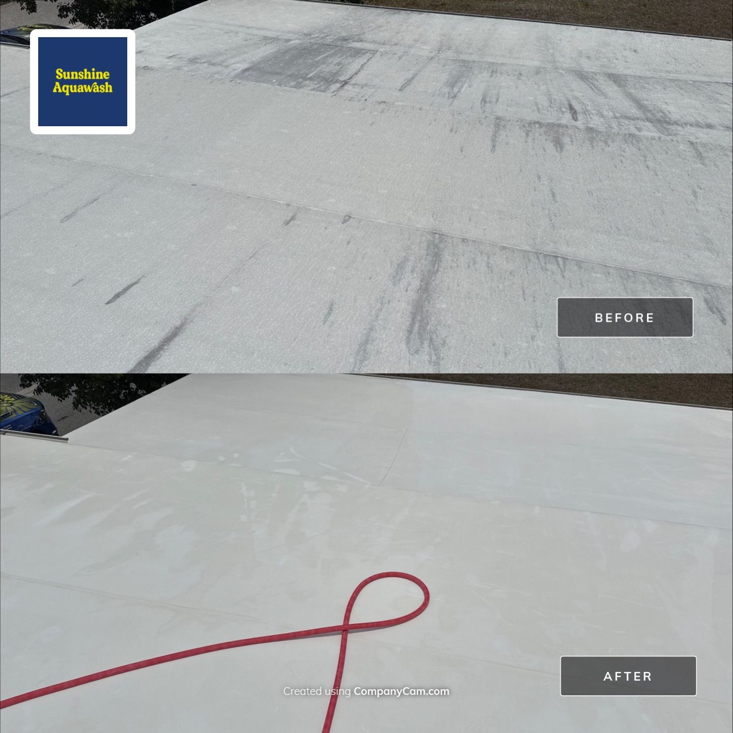 TPO Roof Cleaning in Shadow Brook Mobile Home Park – Palmetto, FL by Sunshine AquaWash