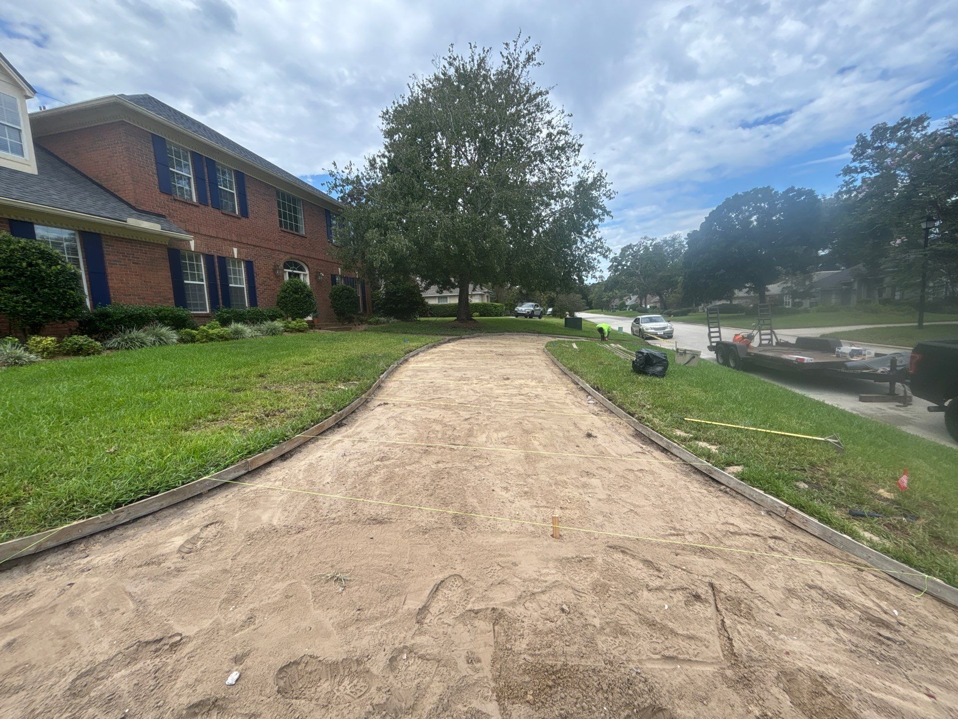 Driveway Replacement ON A HILL in Jacksonville, Florida by Burlington Concrete & Asphalt Inc