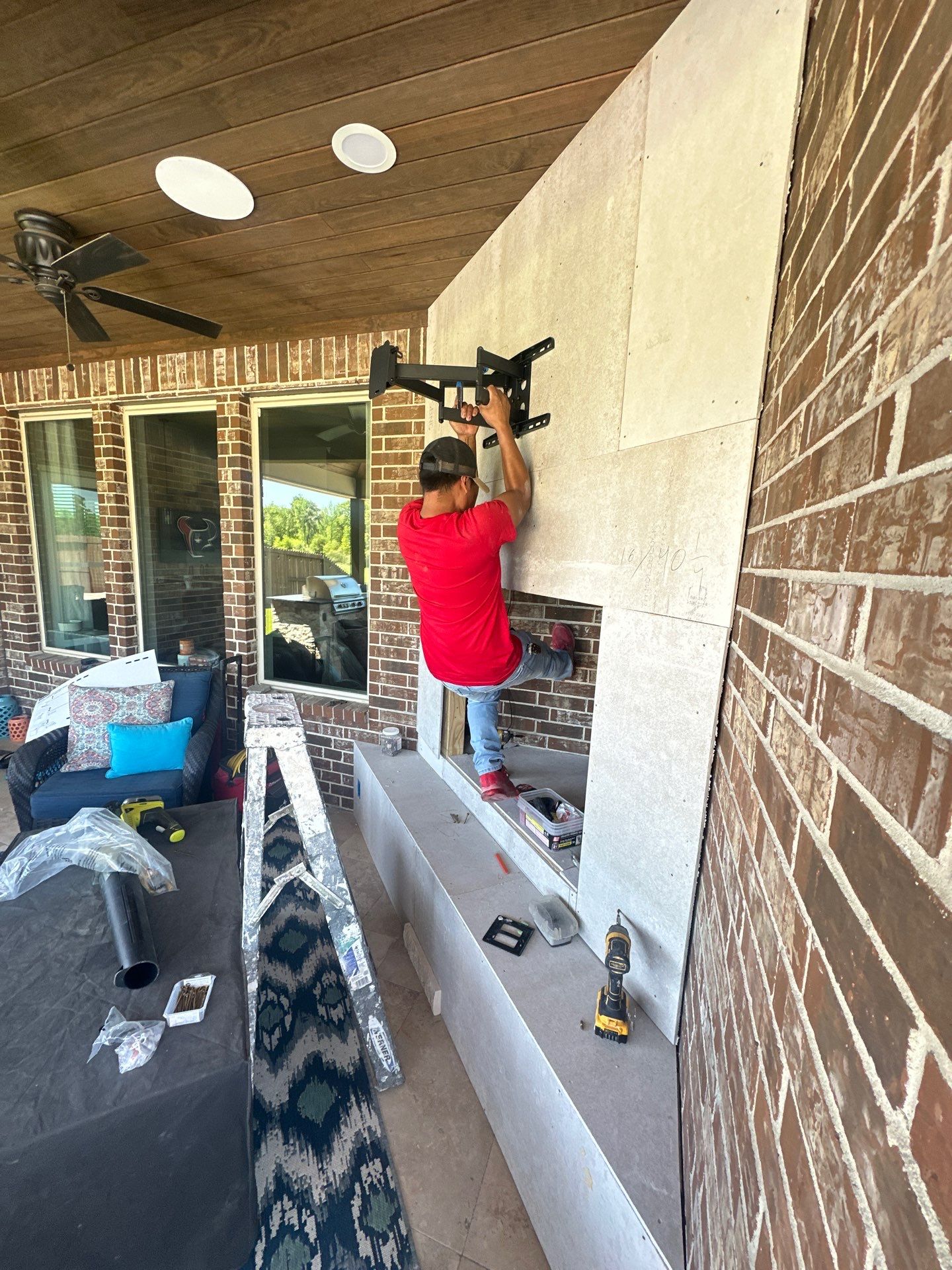 Kitchen Remodel and Outdoor Fireplace in Tomball, TX by SophAlx LLC