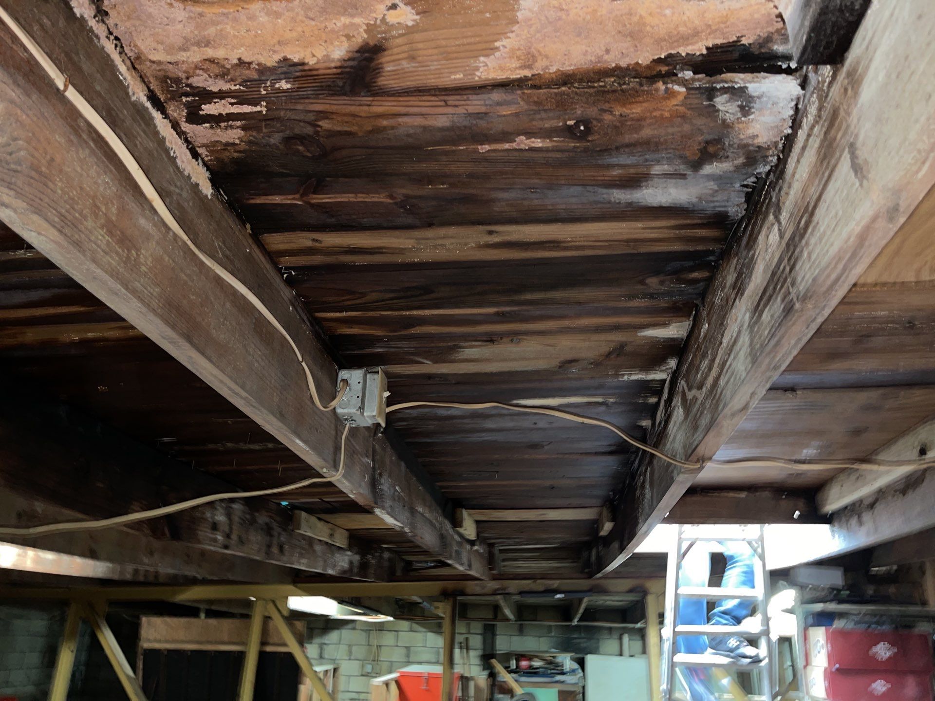 truses repair and new deking  by Xtreme interior company LLC