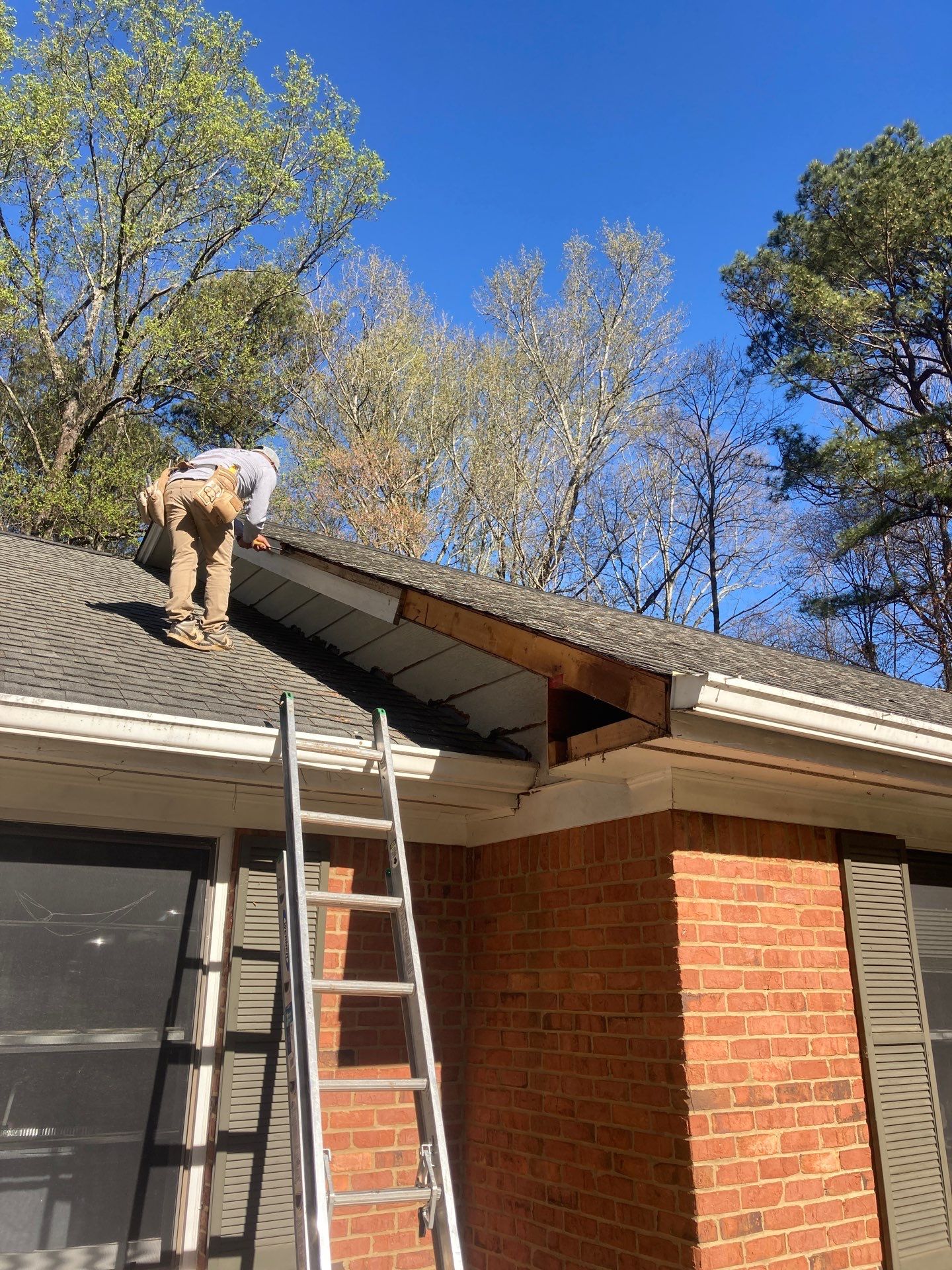 Gable Siding and Rotten Wood Replacements in Atlanta, GA with New Door and Window Installs by Nelson Exteriors 