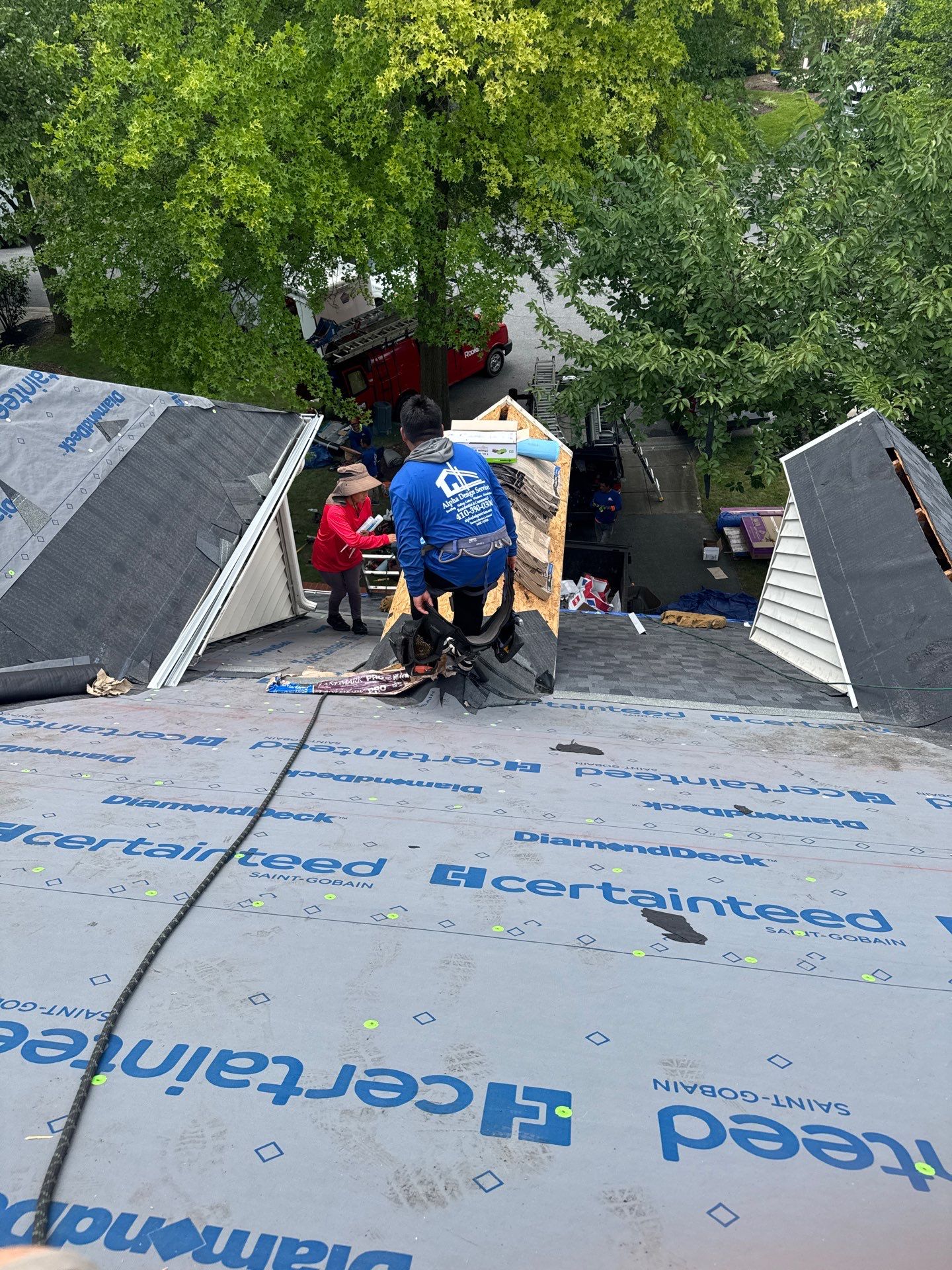 New Shingle Roof & New Gutters and downspouts with covers by Alpha Design Services
