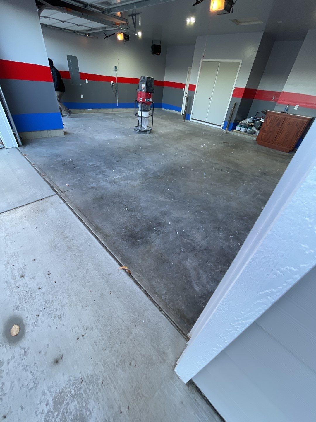 Garage Transformation using Slate Stone by Croc Coatings, LLC