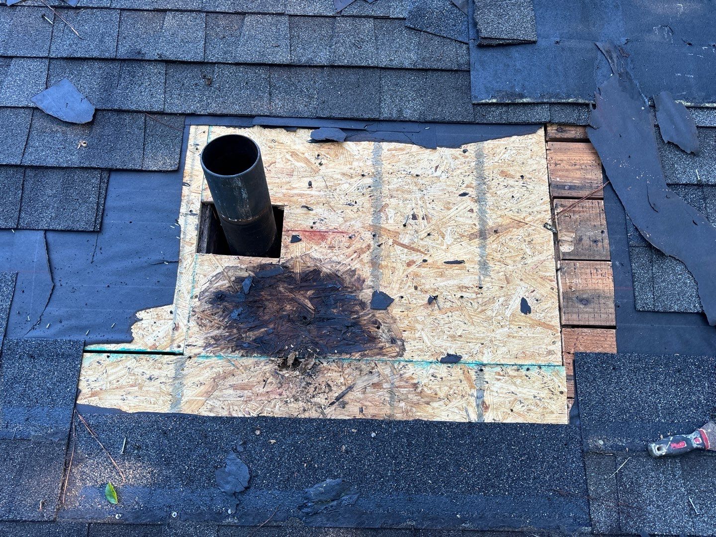 Roof repair and ceiling repair by Deerfield Roofing LLC