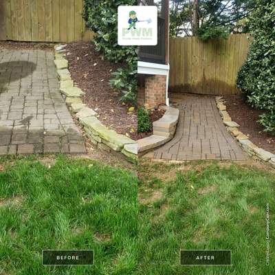 patio cleaning using cleaner