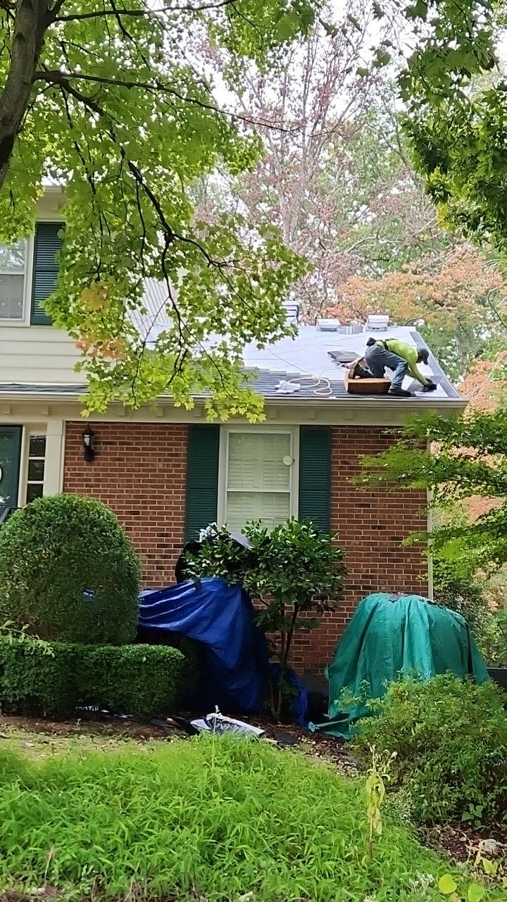 New Roof with Solar Panels by Just In Time Roofing and Restoration