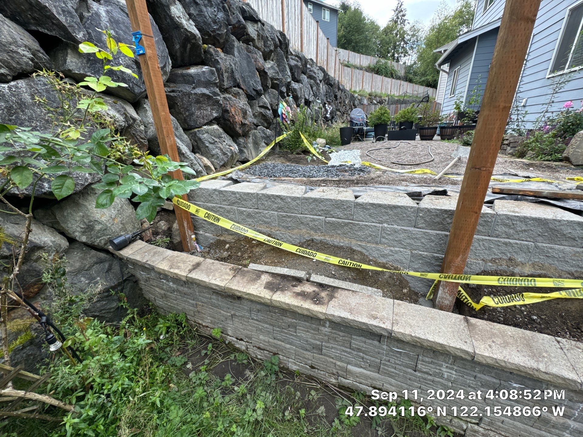 Jireh Outdoor Projects | Concrete Stair Repair and Retaining Wall by Jireh Asphalt & Concrete Inc 