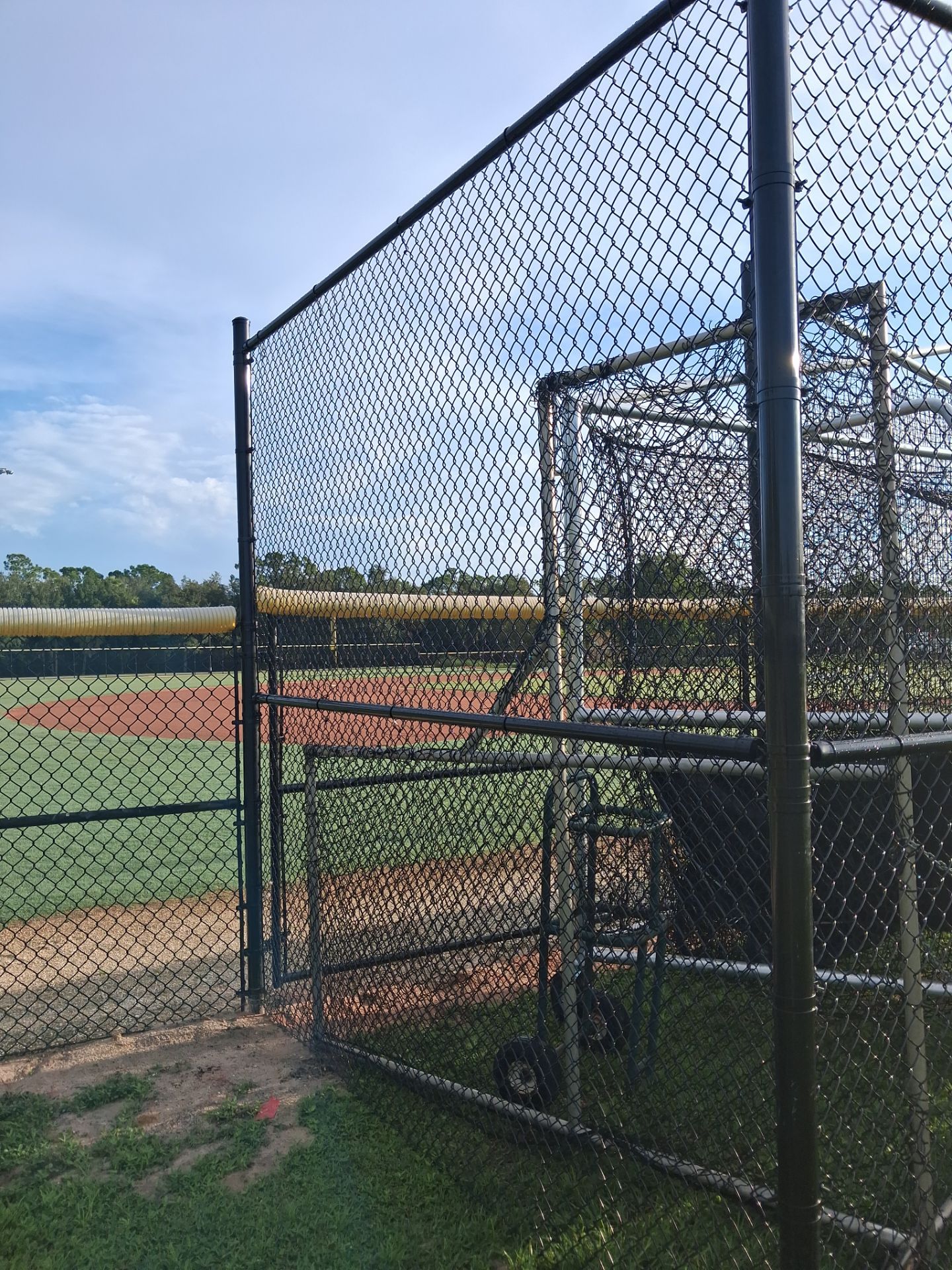 Commercial Black Chain Link Fence Installation in North Port by True Fence LLC