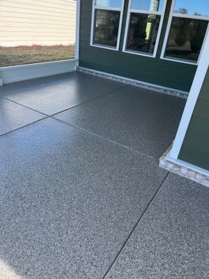 Patio Floor Coating using Creekbed