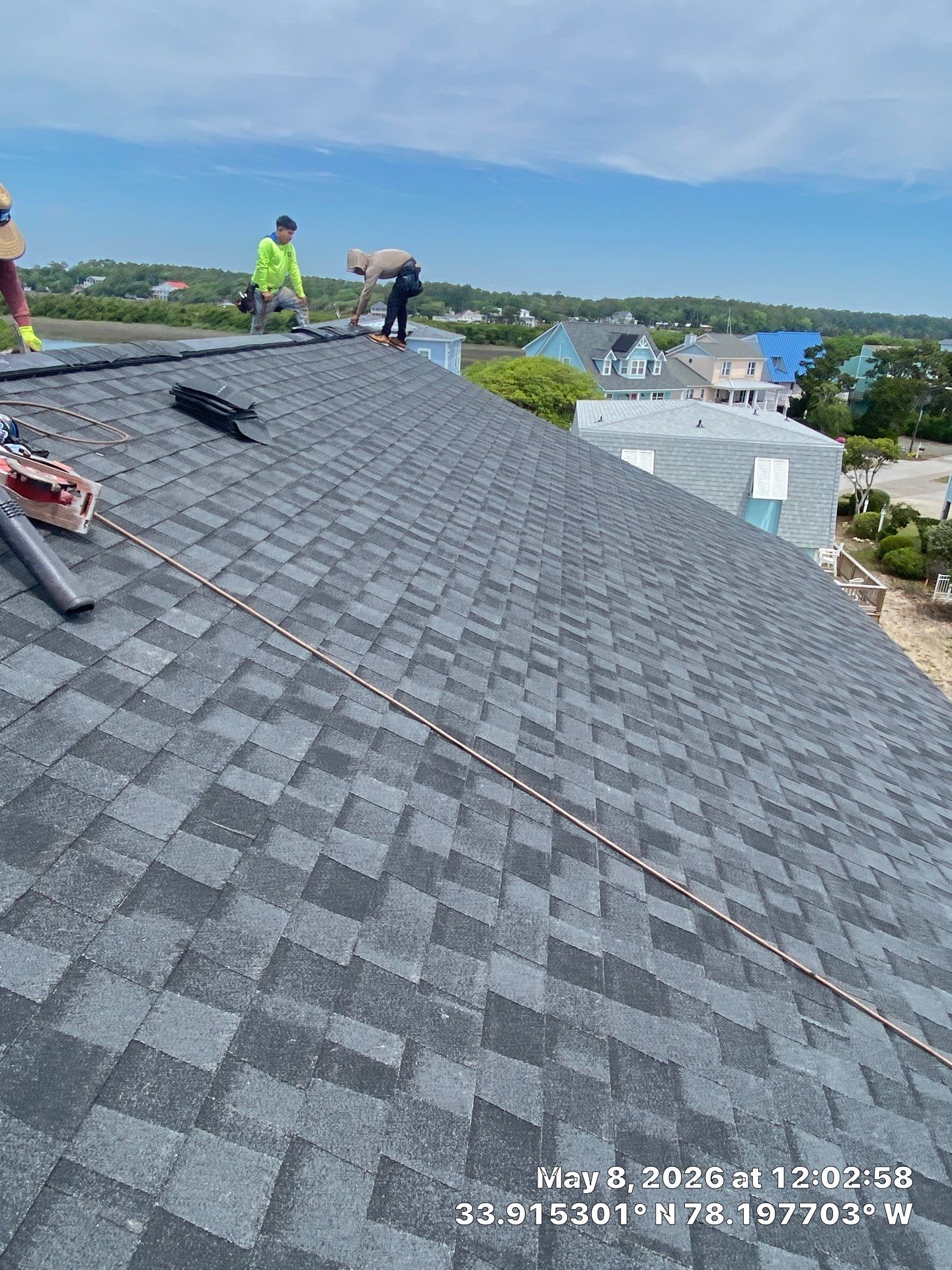 Certainteed Landmark Pro Moire Black Shingle Roof Replacement by Wilmington Roofing Company by RGR Construction and Roofing, LLC