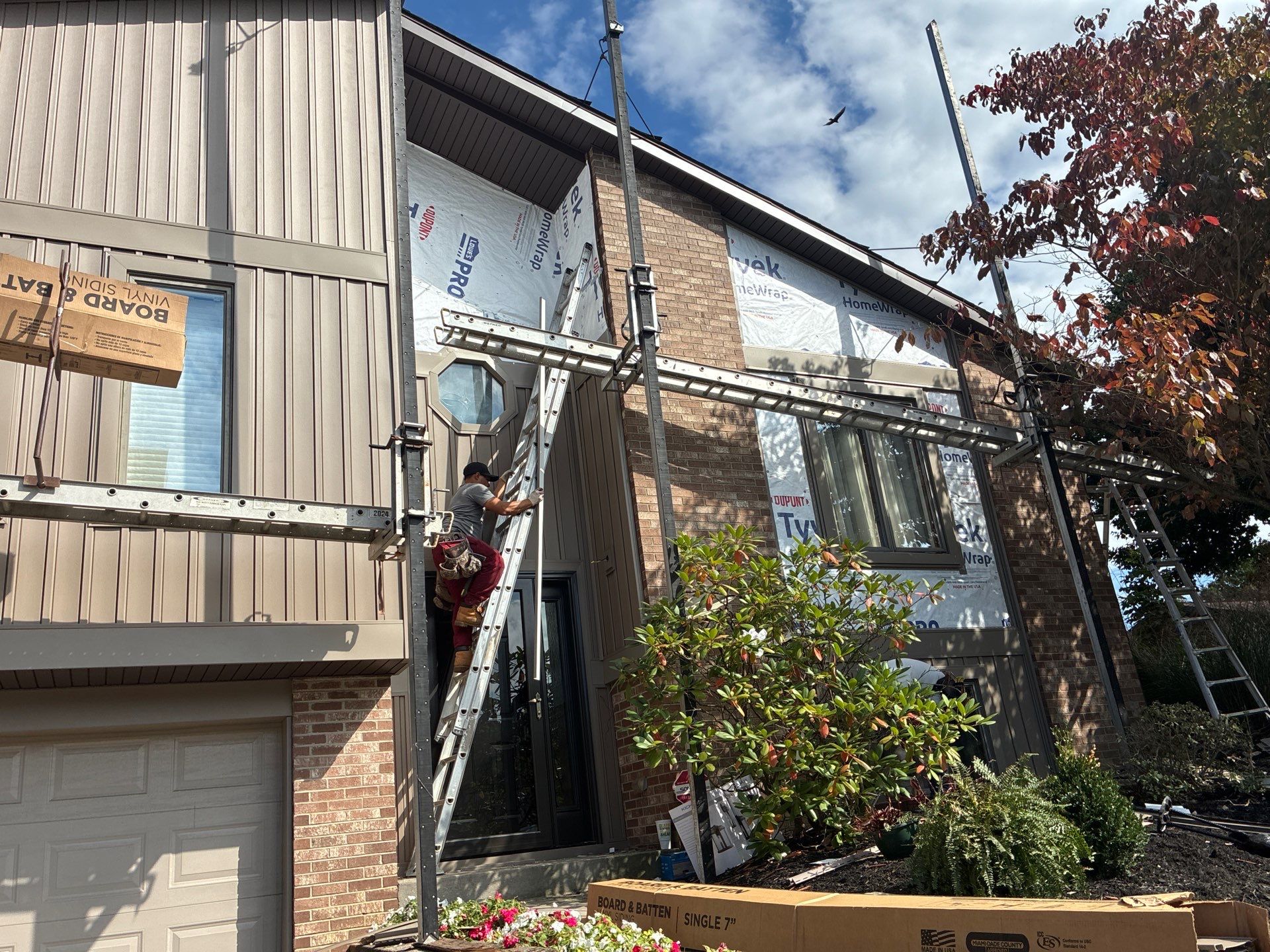 Ovation Board and Batten in Rugged Canyon Home Renovation by Ideal Siding Pittsburgh