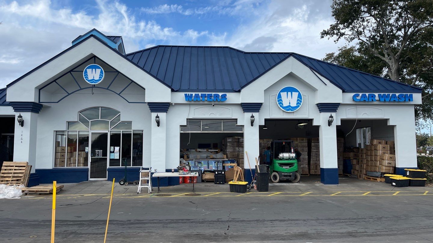 Waters Car Wash Monument Sign and Channel Letters by SignCrafters