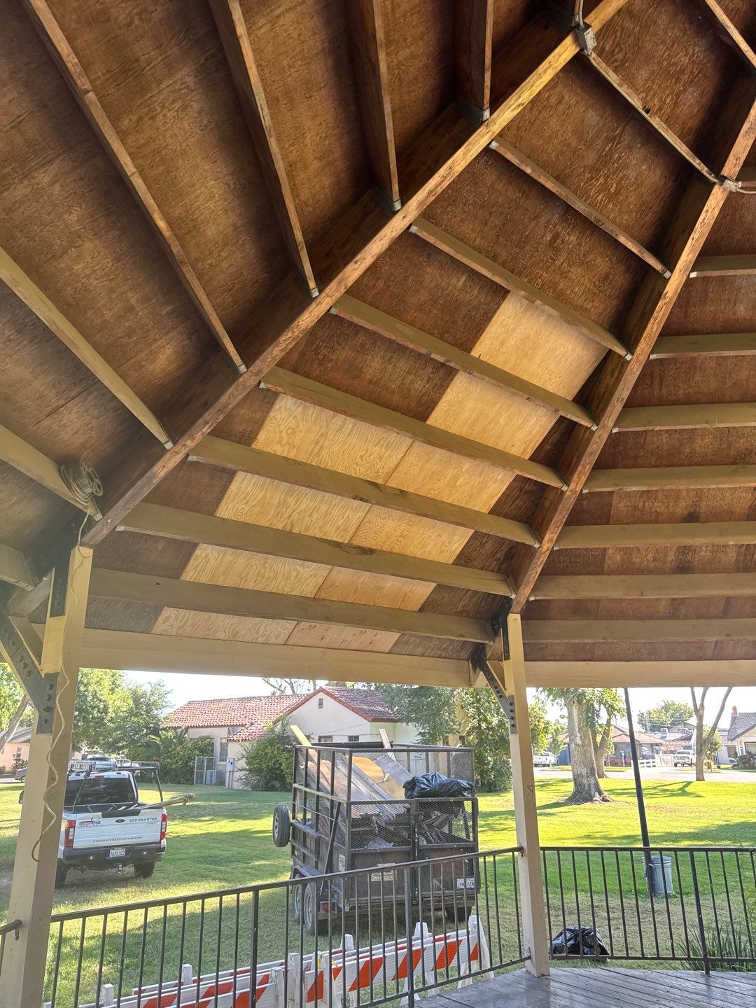 City of Gustine Gazebo project by Straight Edge Roofing Inc