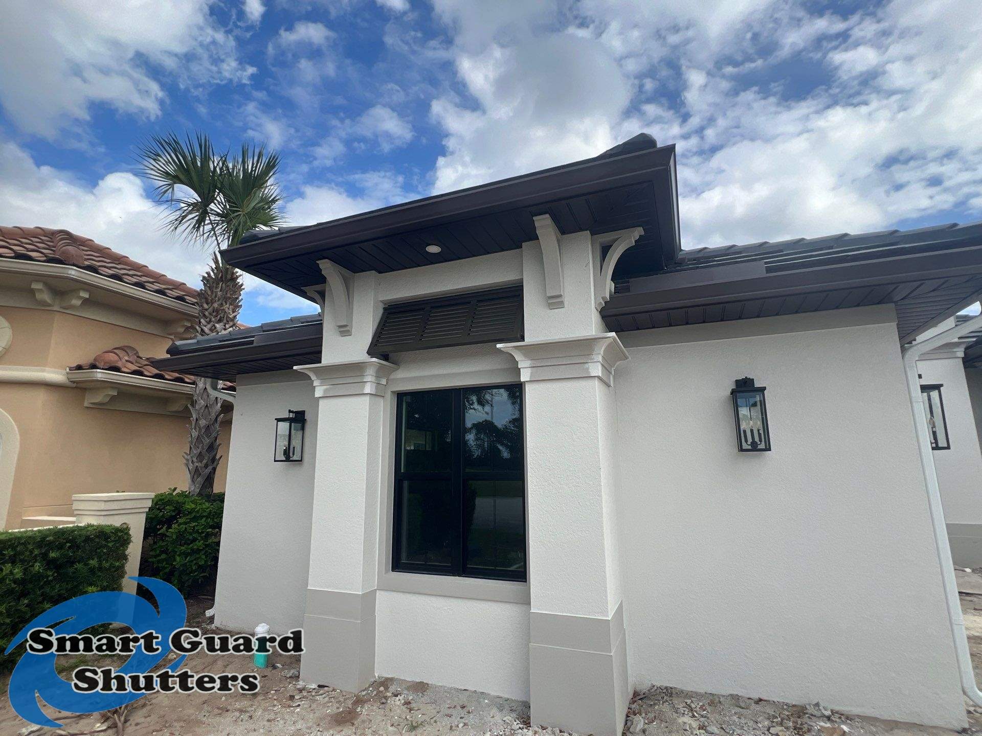 Decorative Bahamas in Brown Gray by Smart Guard Shutters