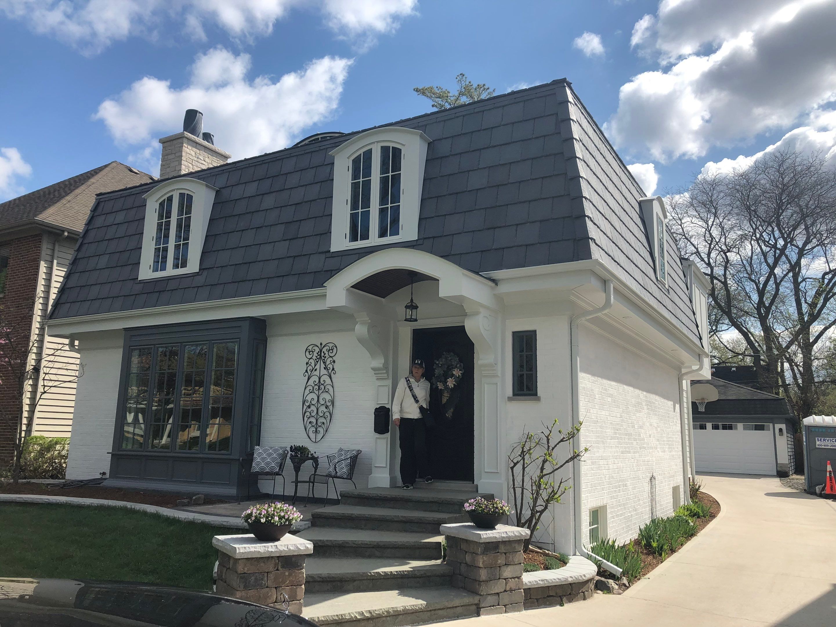 Elmhurst Home Exterior Renovation with Hardie Siding and New Portico by Great American Exteriors