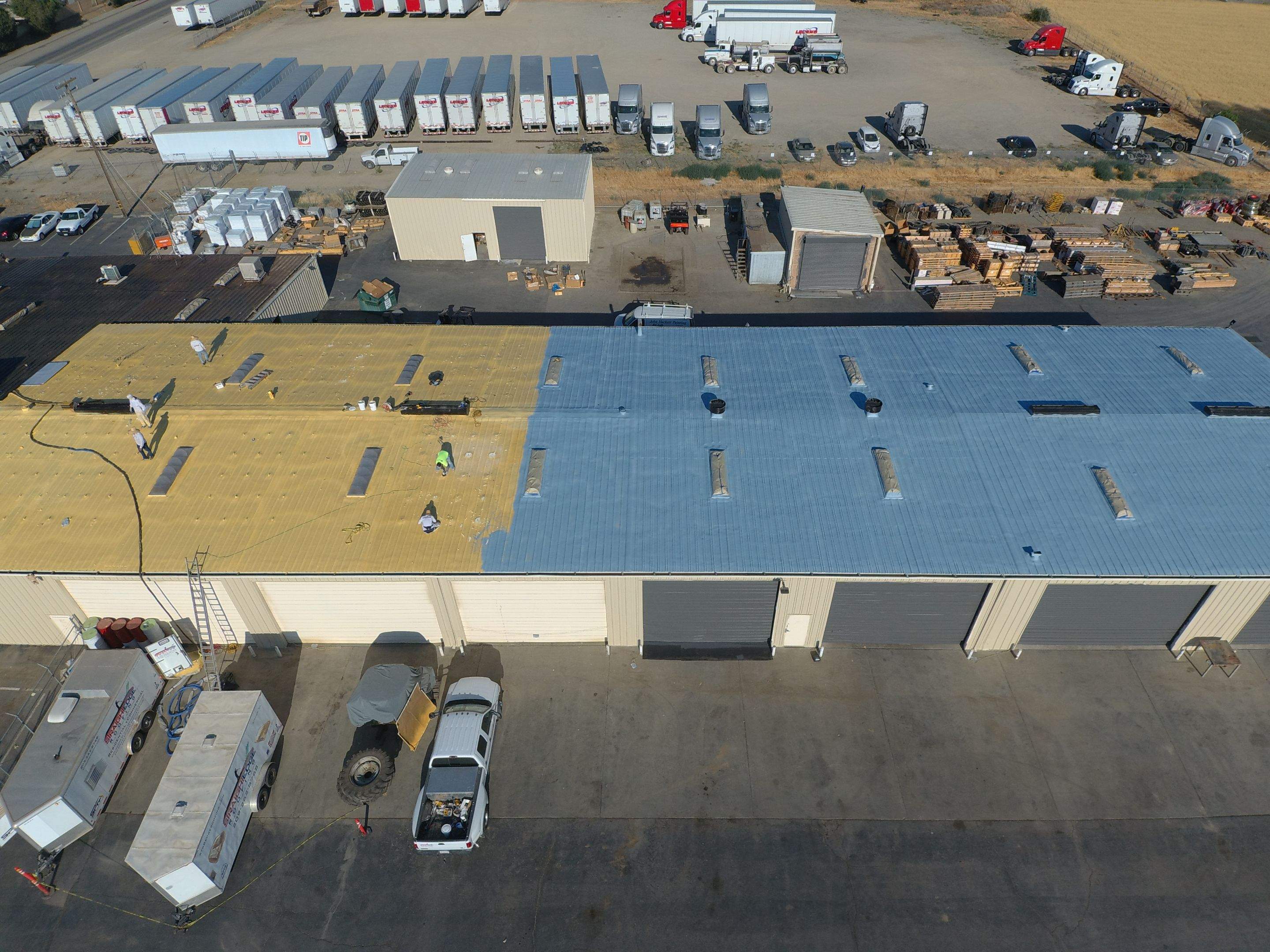 Spray foam and coatings using Conklin Benchmark/PUMA XL coatings and spray foam by Straight Edge Roofing Inc