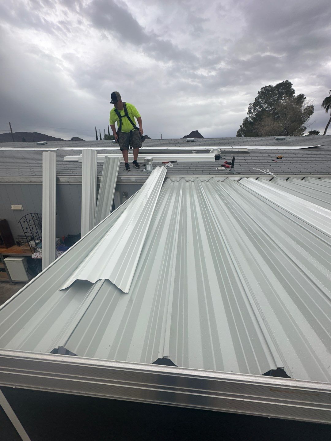 Polar White Exposed Fastener  by Reimagine Roofing