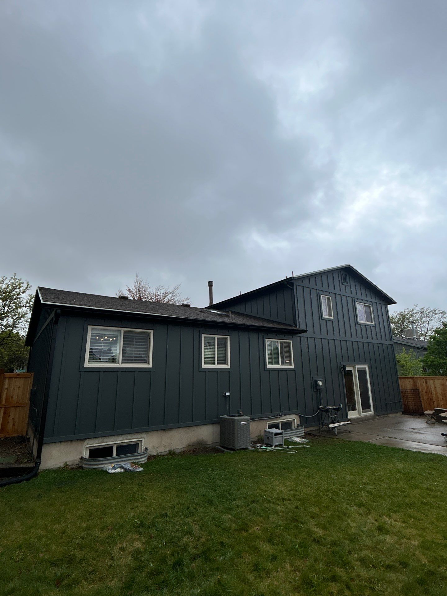 Sandy | Monochromatic Hardie Board & Batten | Iron Gray by Ideal Siding Utah