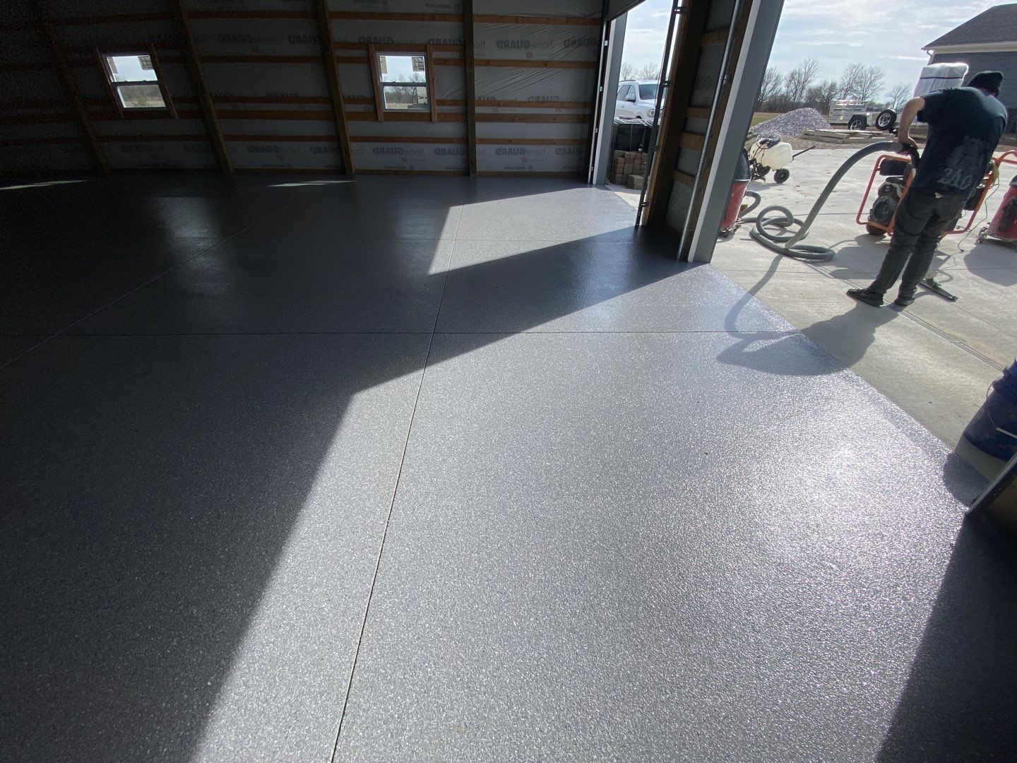 Garage, Barn and Patio Floor using Granite by Your1DayFloor.com