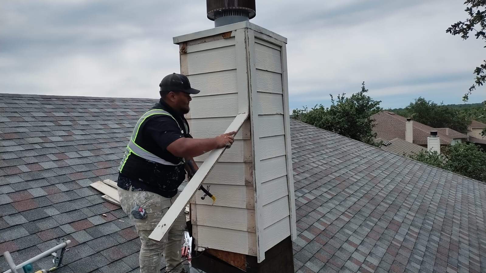 Full Architectural Shingle Roof Replacement and Decking Repair in Cedar Park by Caliber Restoration LLC