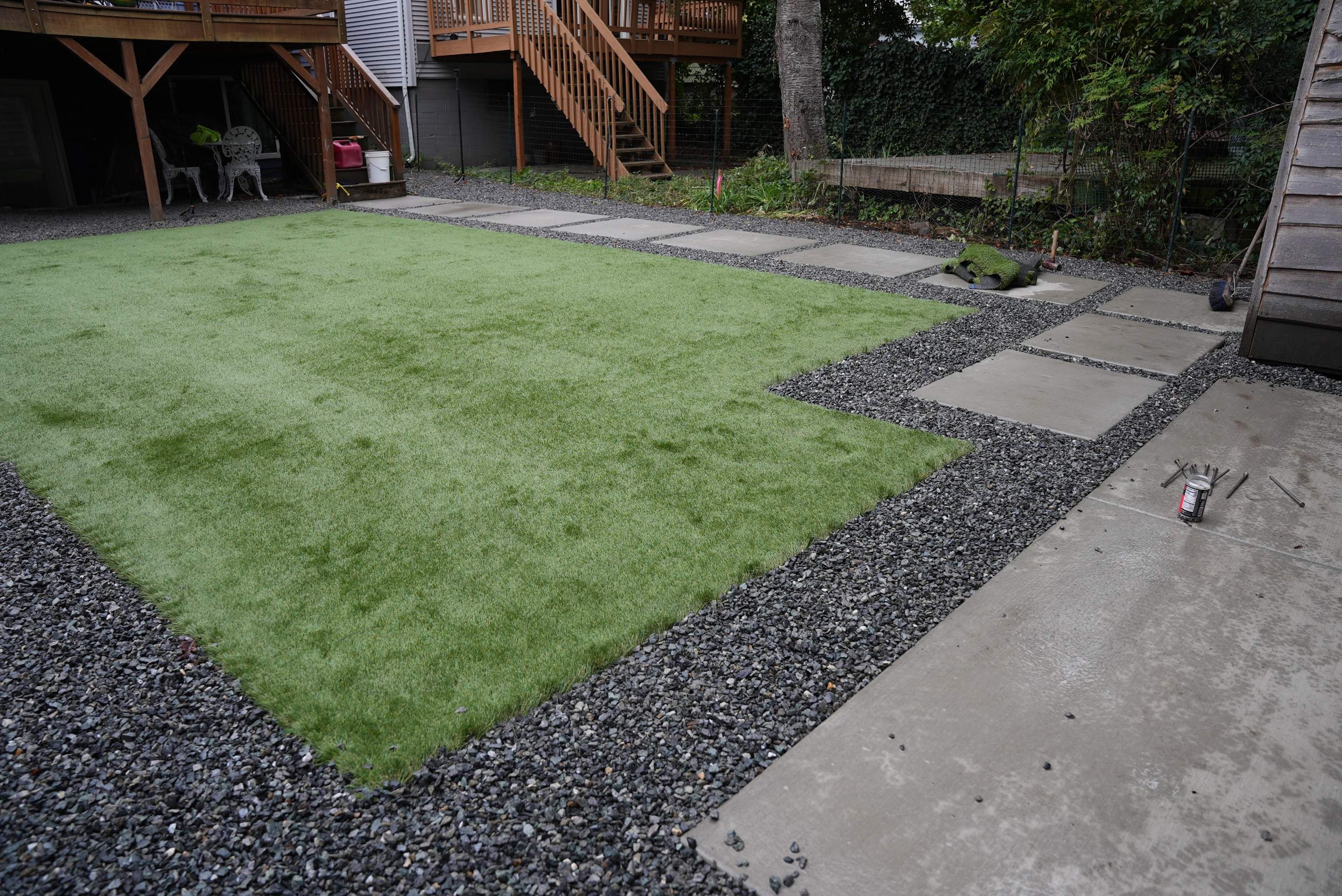Turf Installation, Retaining Wall & Concrete Walkway | Seattle  by Jireh Asphalt & Concrete Inc 
