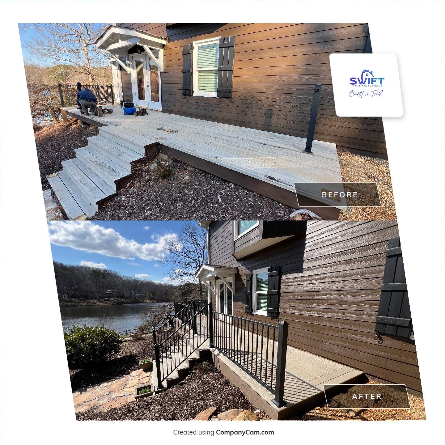 Deck And Porch using TimberTech by Swift Home Renovations 