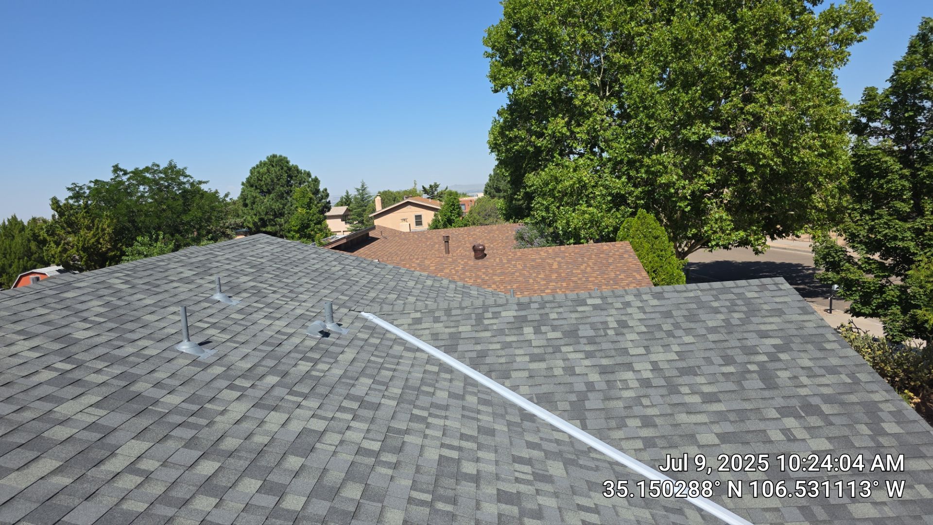 Owens Corning Estate Grey Duration shingle replacement in Albuquerque's Northeast Heights by Doyle Roof Masters Inc