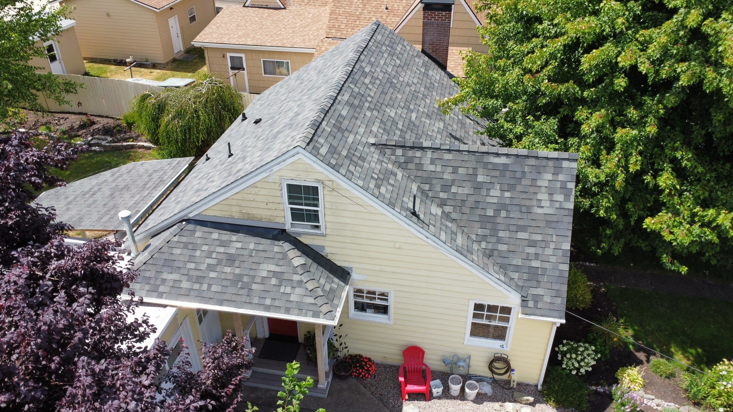 Residential Roof Installation with Added Insulation Barrier  using Malarkey Vista AR Shingles (Color: Storm Grey) by Orezona Building & Roofing Company, Inc.