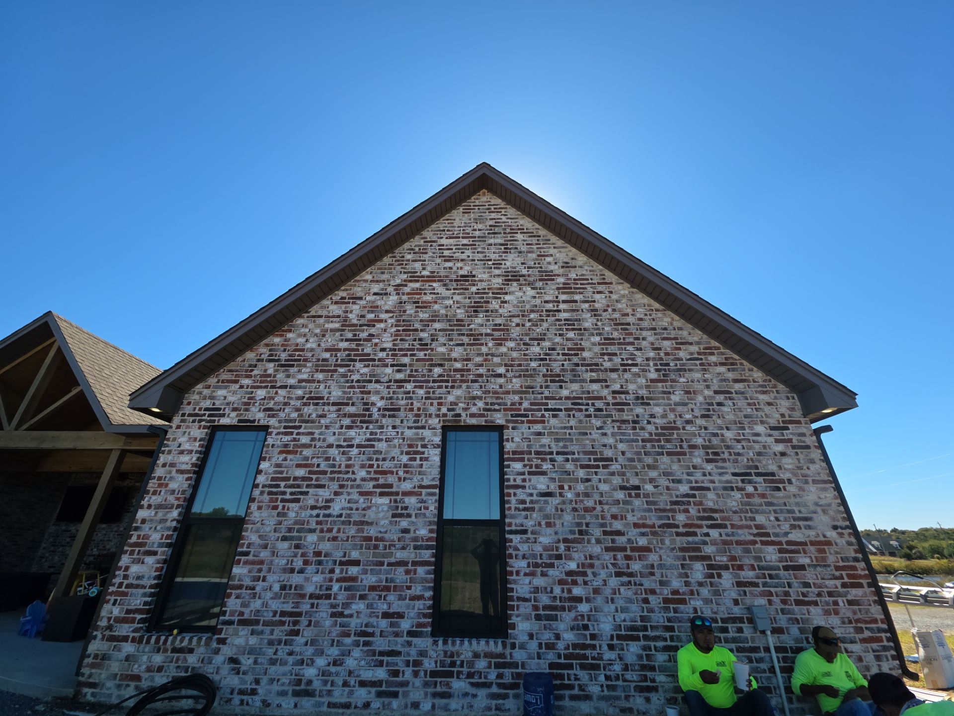 Fascia and door frames wrapped with PVC coil & soffit installation by In & Out Construction & Remodeling, LLC