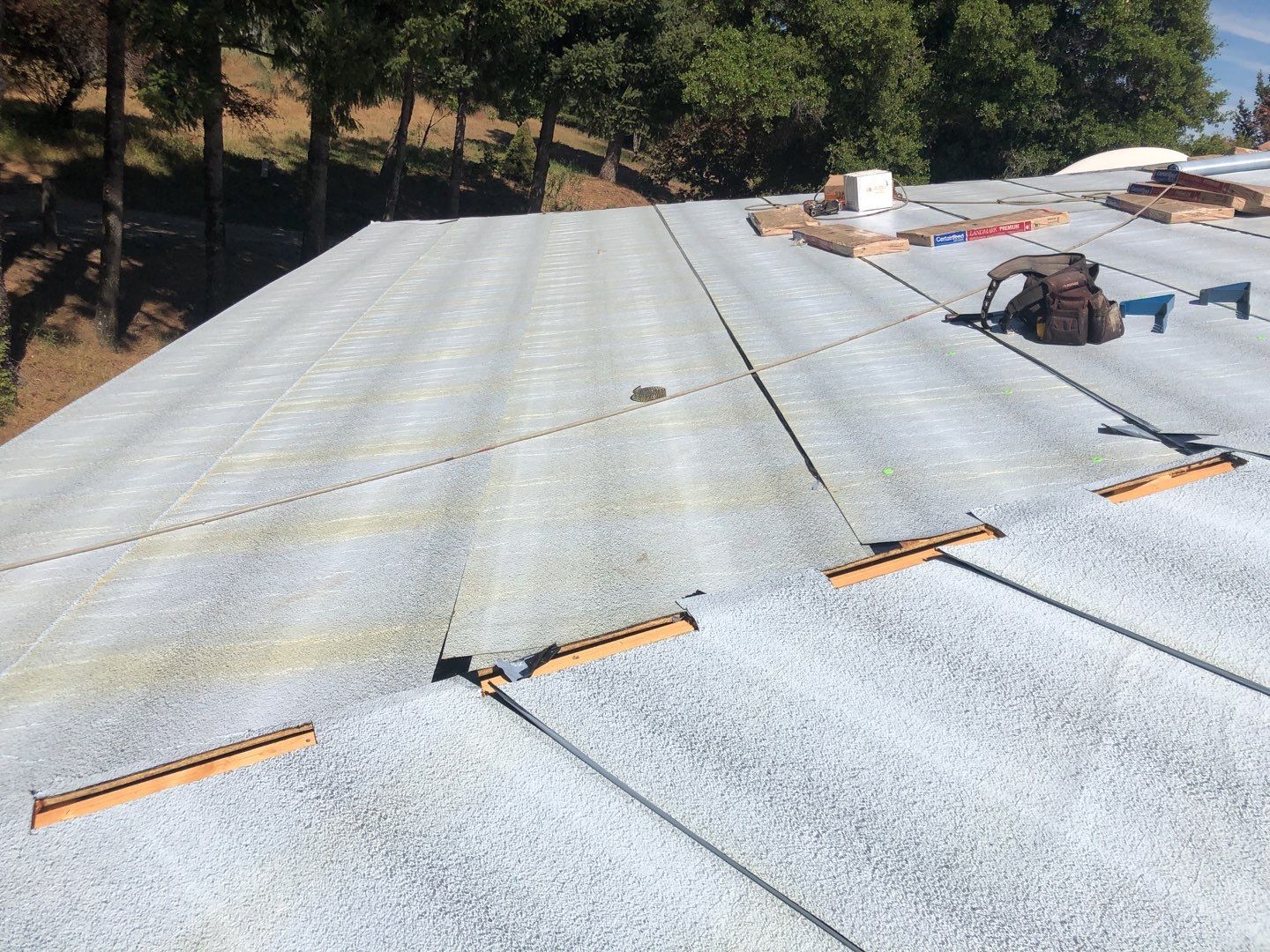 Asphalt Shingle Reroof and Skylight Replacement in Los Gatos by Eastman Roofing & Waterproofing Inc.