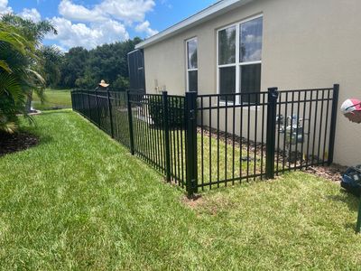 Bradenton, FL 4ft. Tall 3-Rail Black Aluminum Fence