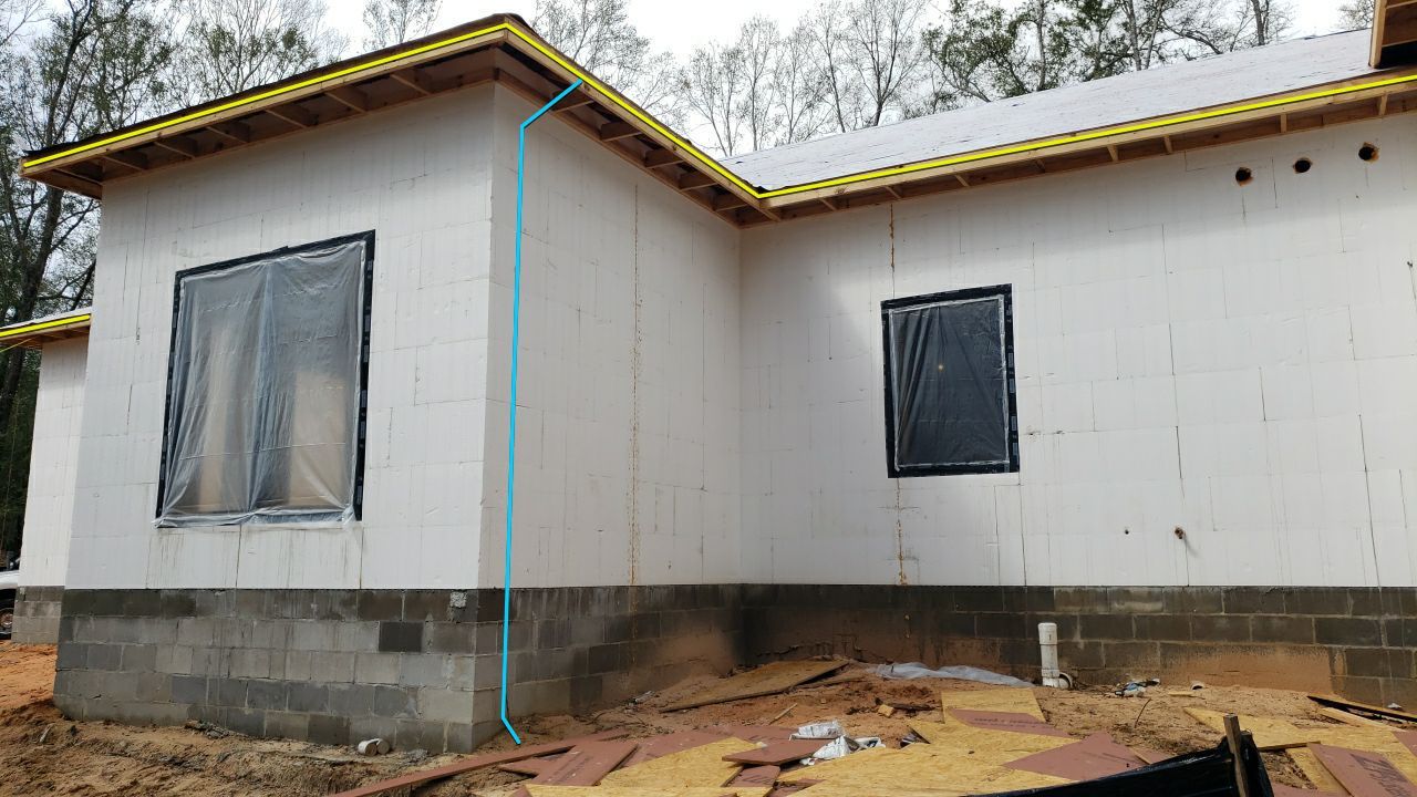 Seamless Aluminum Gutter Installation using 6 Inch Seamless Gutters in MIlton FL by Gutter Professors