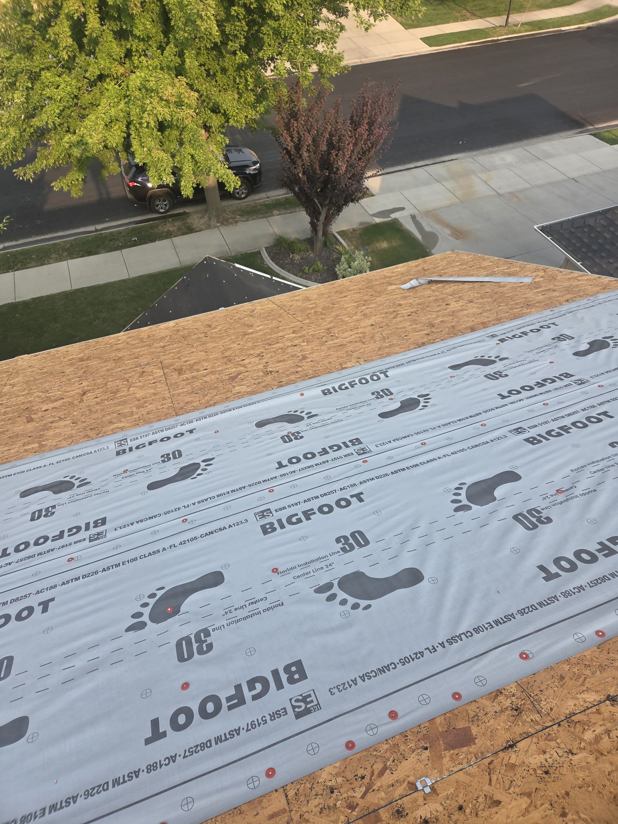 Meridian Residential Roof Replacement Using Dark Gray Architectural Shingles by Olive Roofing
