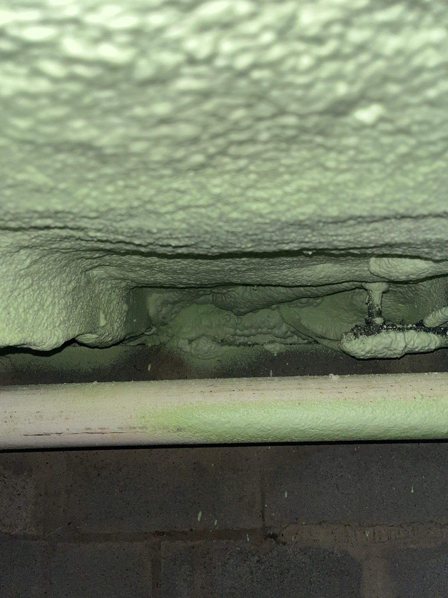 Basement Ceiling using Closed Cell Spray Foam by NYS Foam & Energy