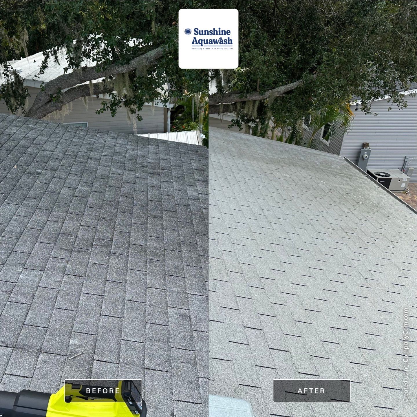 Roof Soft Wash for Double-Wide Manufactured Home in Fisherman’s Cove RV Park, Terra Ceia, FL by Sunshine AquaWash
