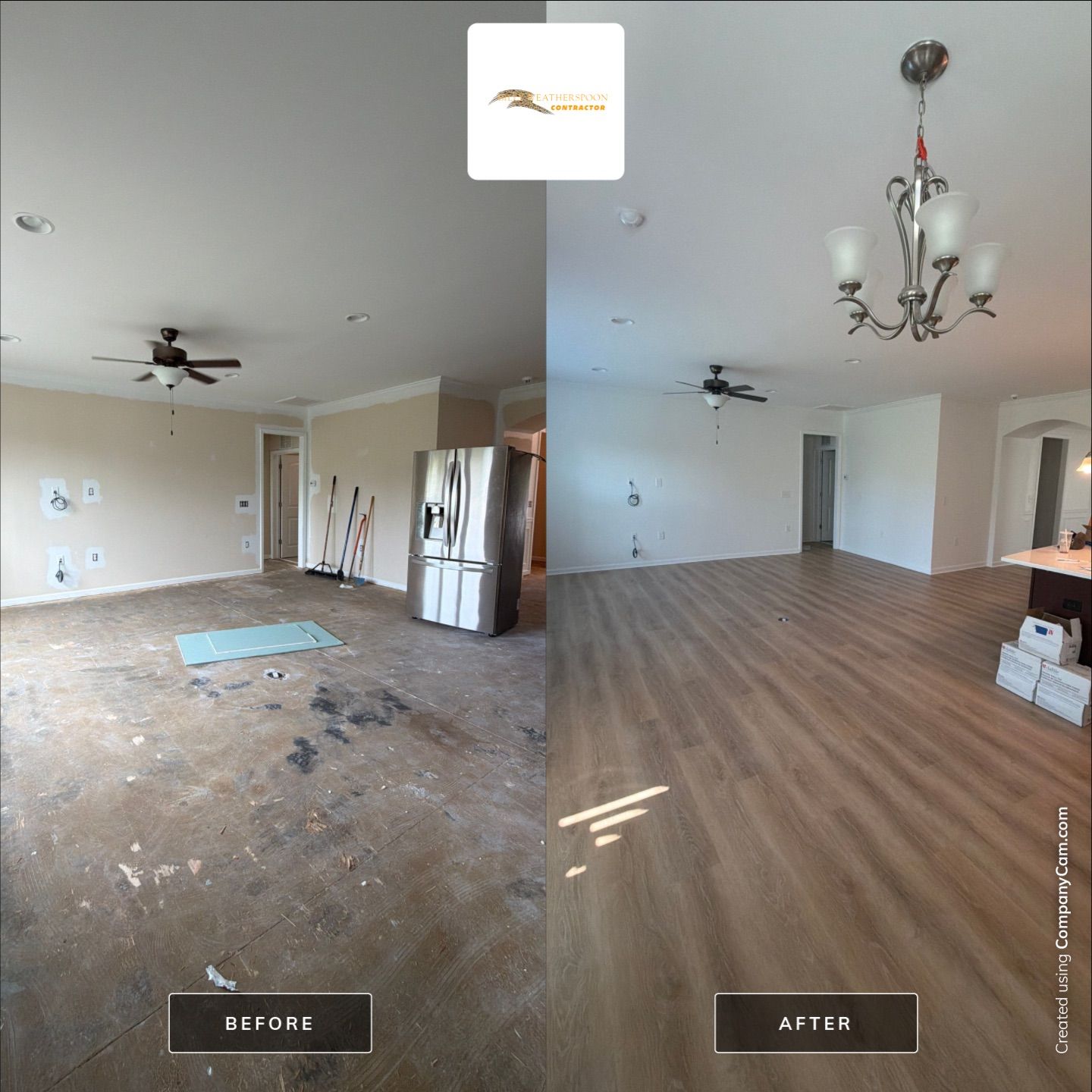 Luxury Vinyl Plank Flooring Installation and Interior Refresh in Durham by Billy Weatherspoon Contractor