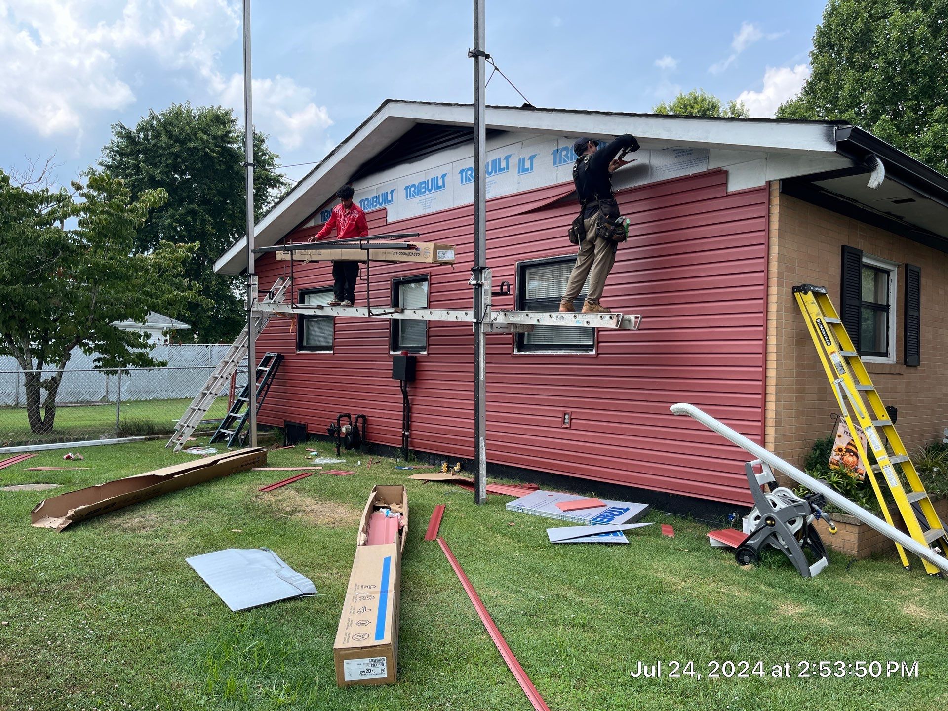 Siding Installation using Mastic Plygem Carvedwood by Fahey Roofing + Contracting