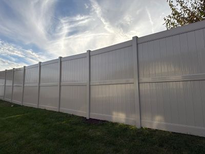 Adobe Vinyl Privacy Fence and Gate Installation in Cedar Falls