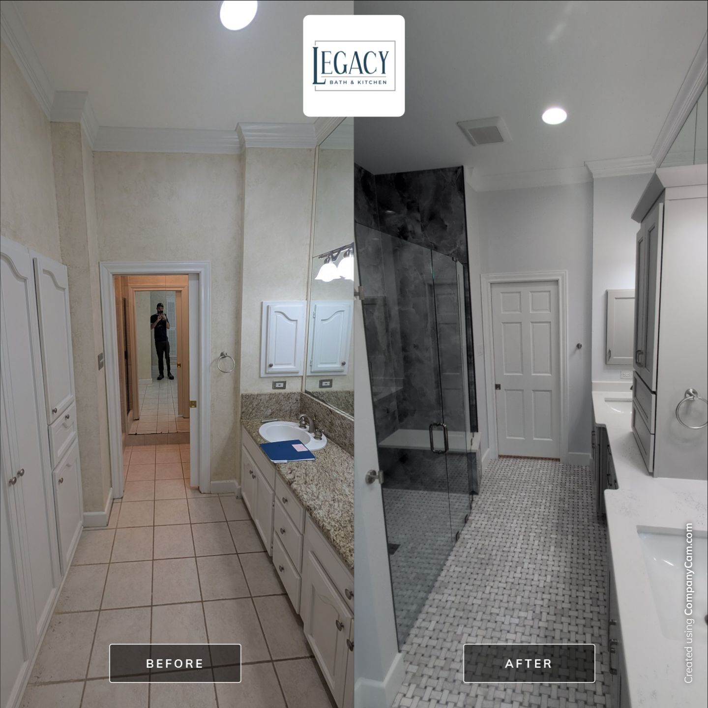 Walker Ranch Bathroom Remodel with Expanded Walk-In Shower and Custom Storage by Legacy Bath and Kitchen