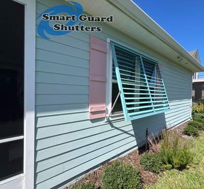 Impact Bahama Shutters in Pastel Turquoise