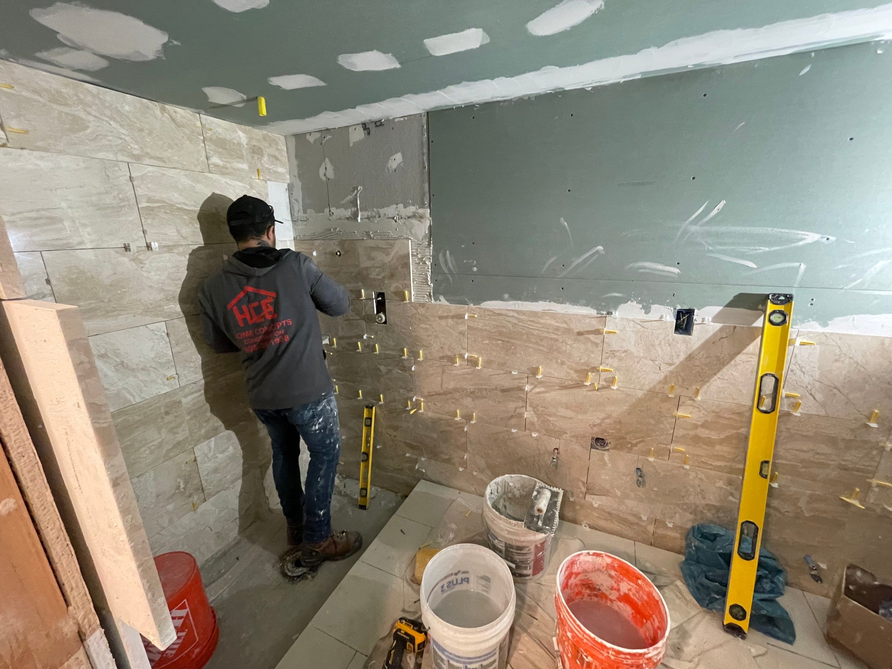Bathroom Remodel using Tile by Home Concepts Construction