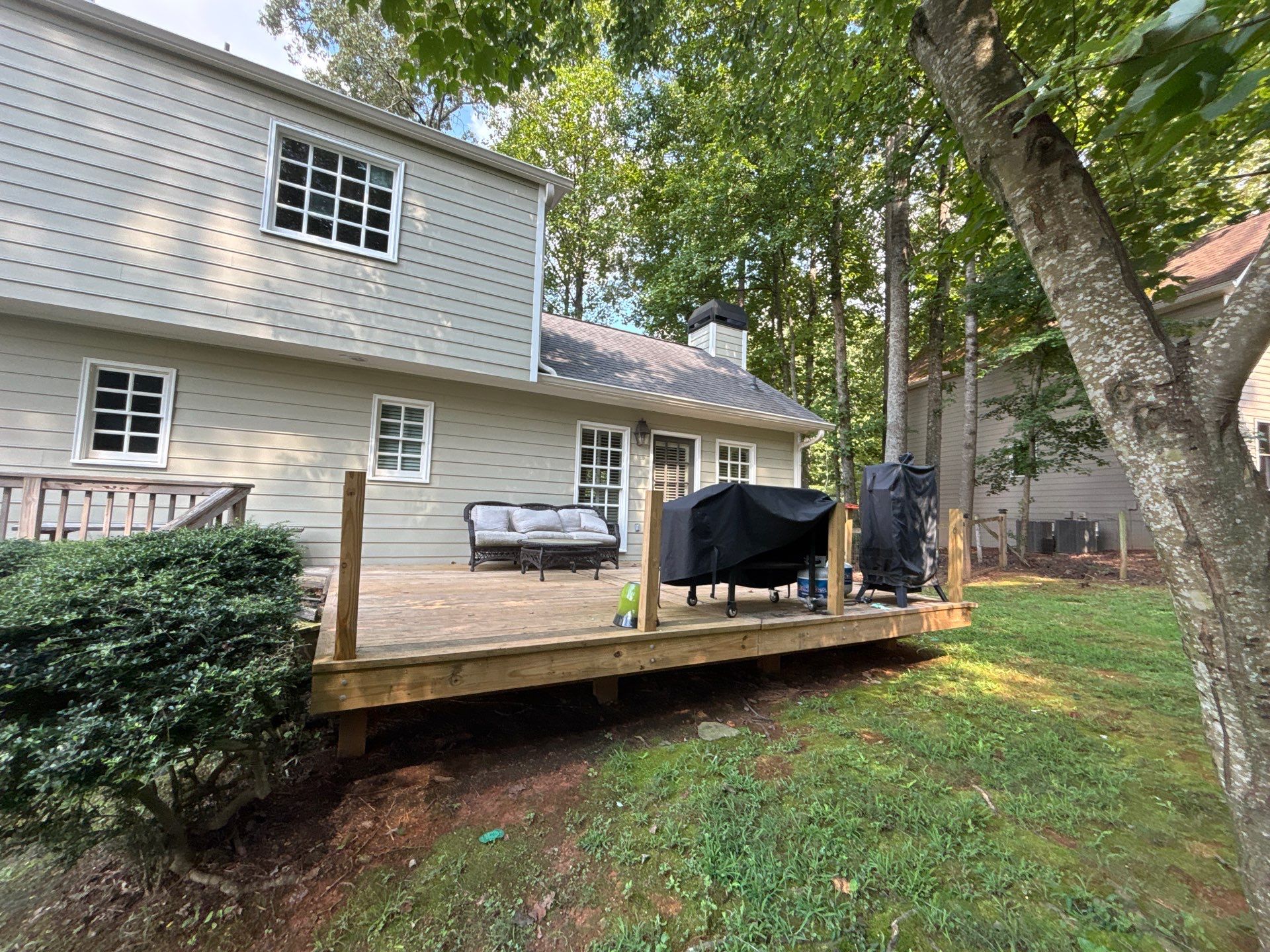 Pressure Treated Wood Resurface by Nelson Exteriors 