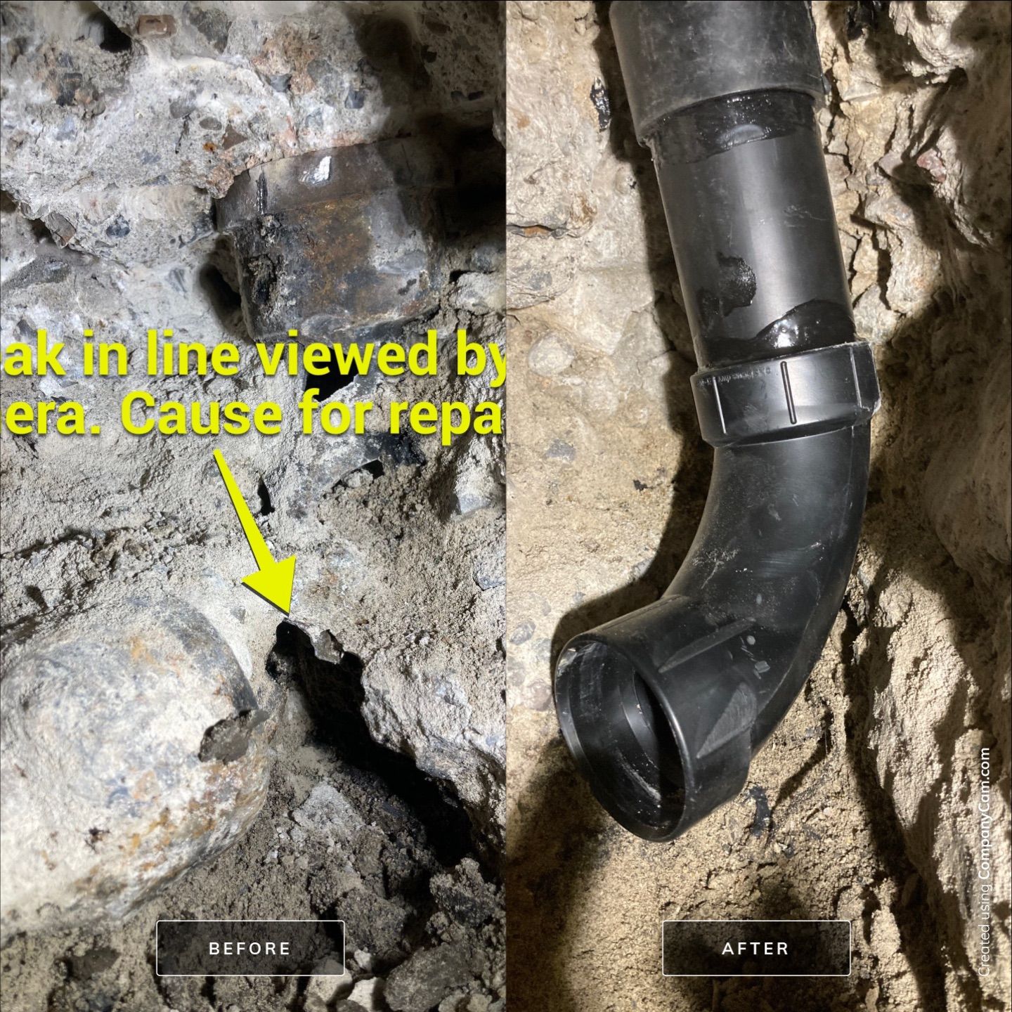 Broken Kitchen sink drain line by Professional Plumbing Inc 