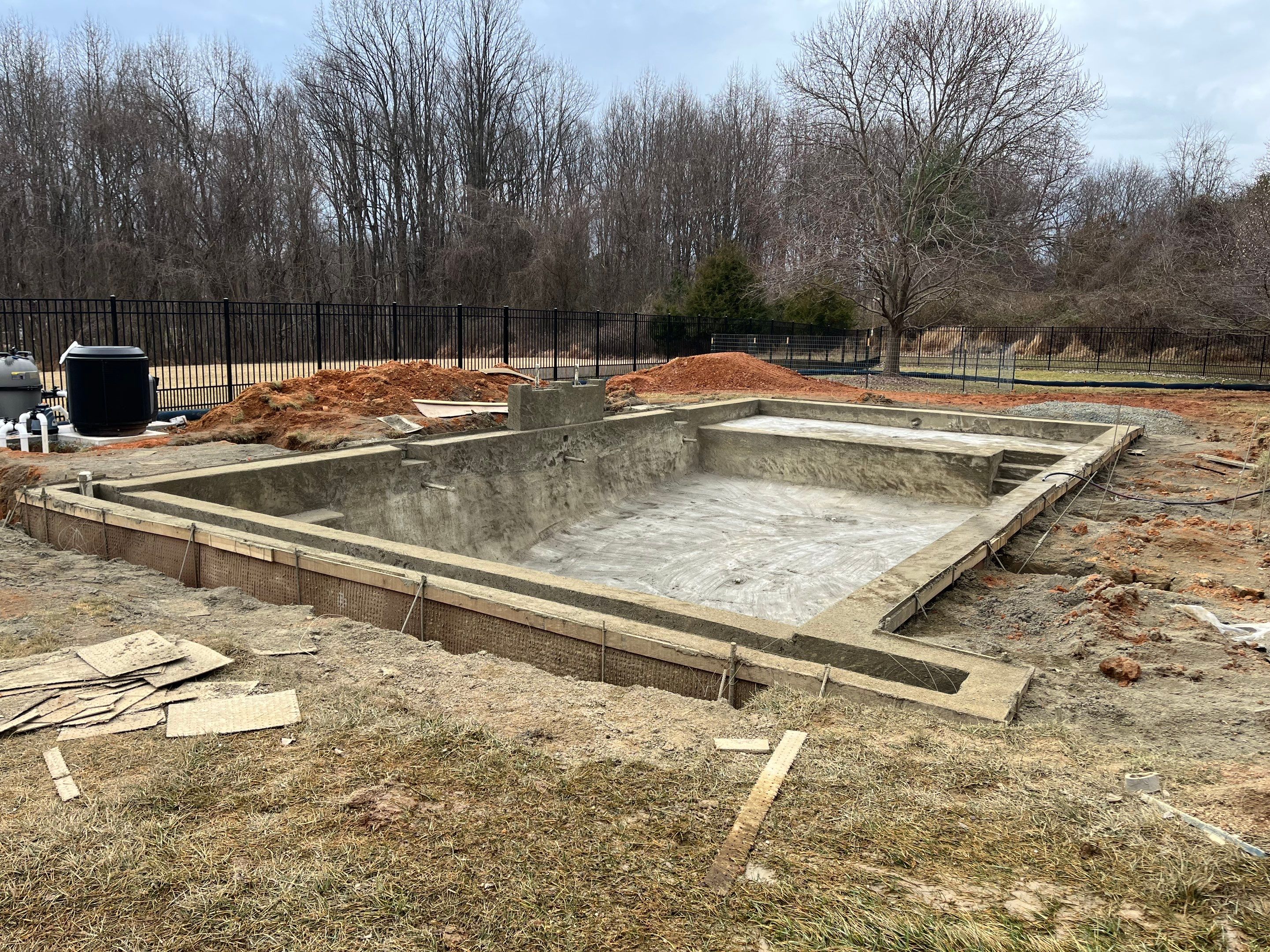 Gunite Pool w/ Raised Waterfall and Autocover  by Elysium Pools