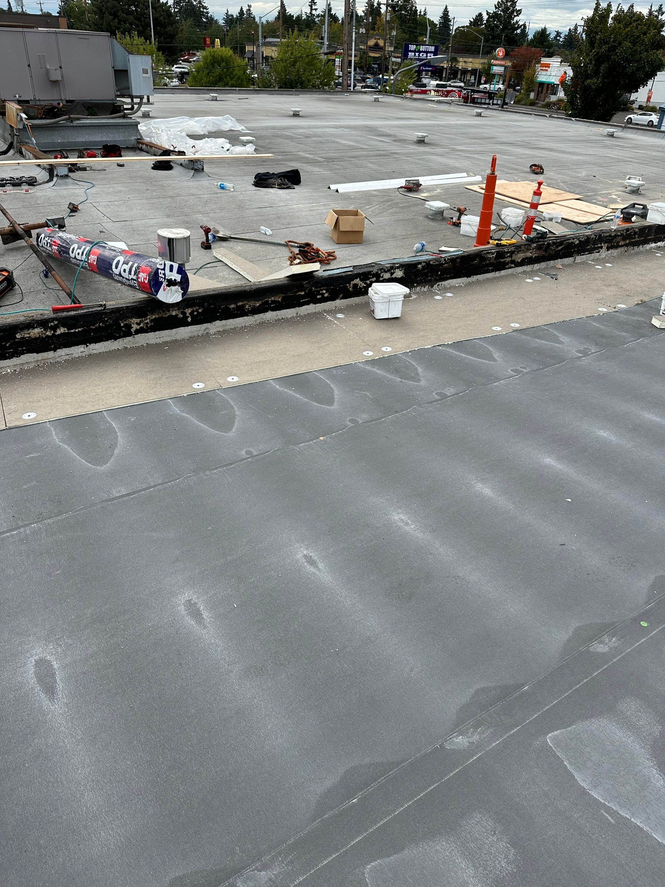 Commercial Roofing Repair using GAF 60Mil TPO  by Orezona Building & Roofing Company, Inc.