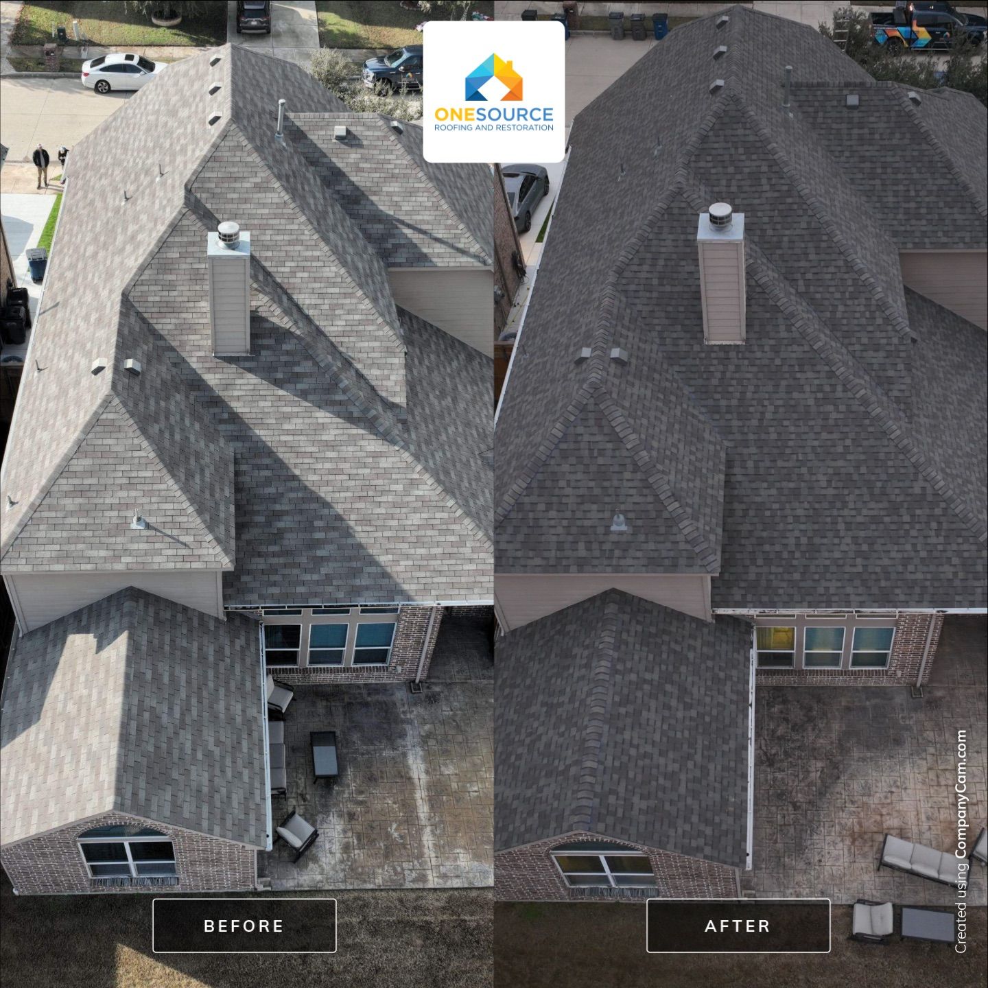 Residential Roofing Installation using CertainTeed Landmark Weathered Wood by OneSource Roofing and Restoration