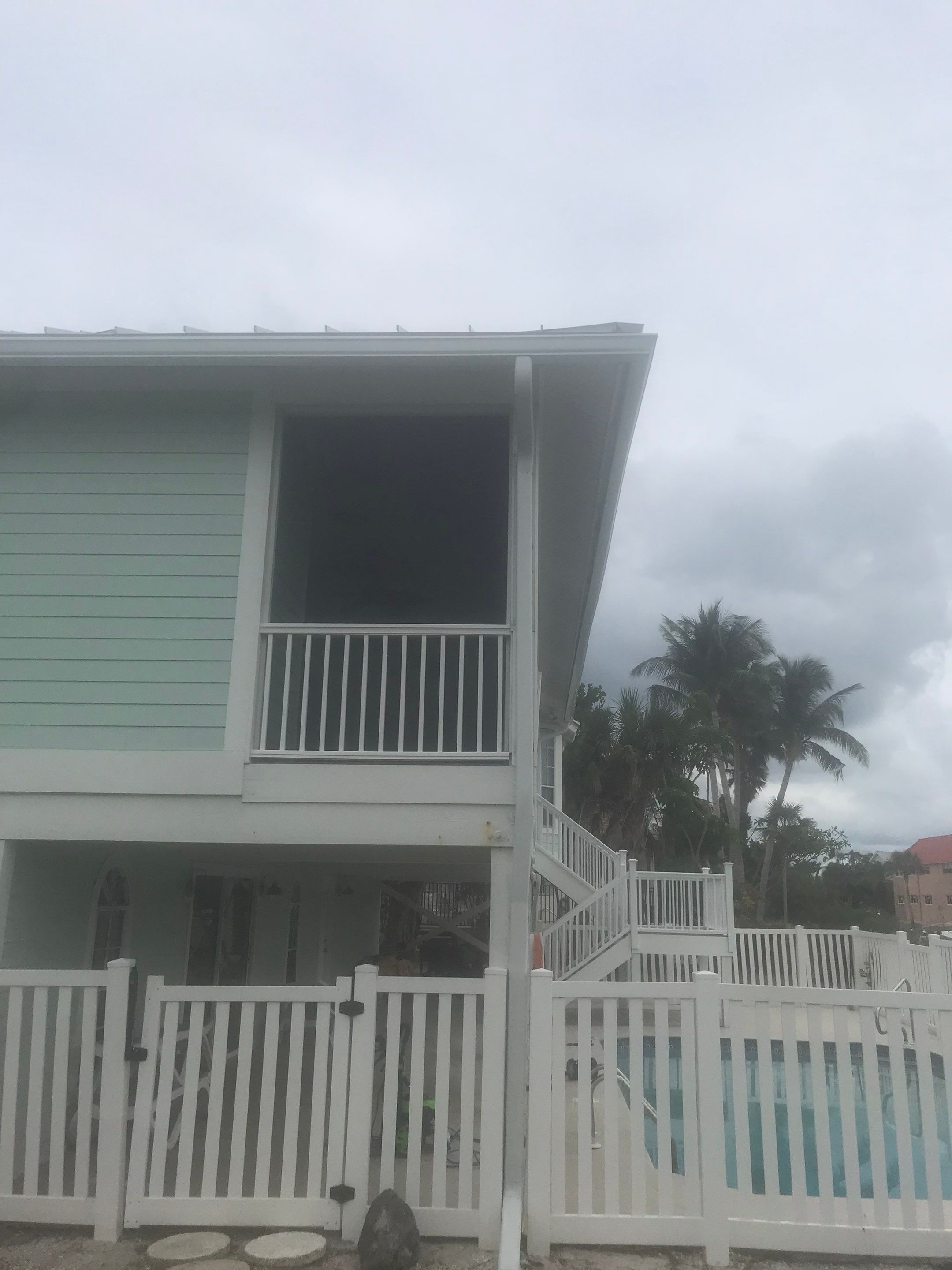 3x4 elbow Downspouts in Sanibel FL by Gutter Professors