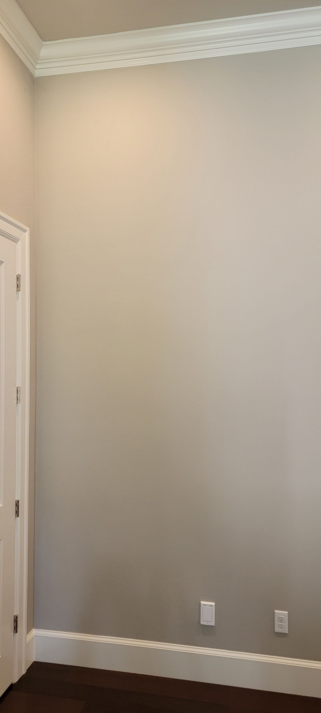 Closet transformation to coffee nook with custom shelves and LED lighting. by Crm Services Llc