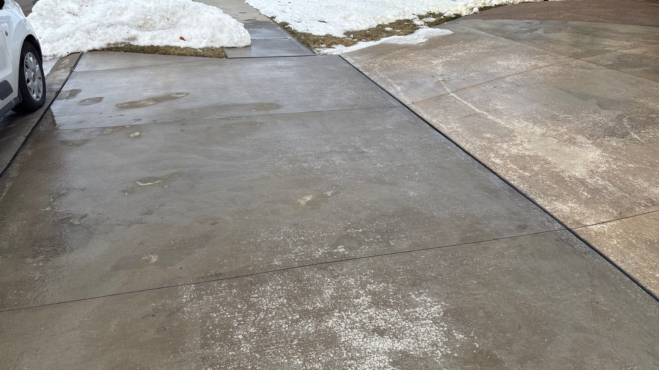Two-Tone Driveway Resurface - Olathe, KS by Big Red Decorative Concrete, LLC